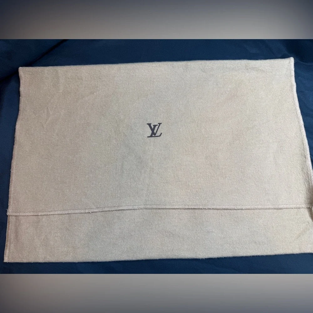 Louis Vuitton Beige Dust Bag with LV Logo